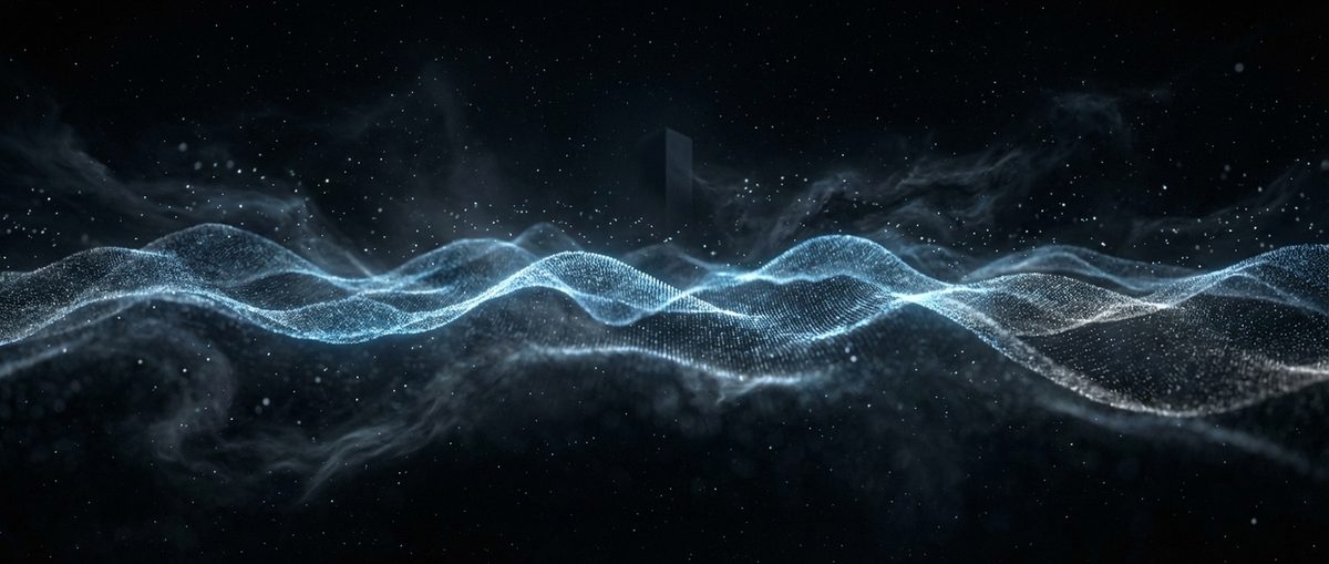 Abstrakte Klangwolke im Weltraum